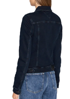 Tommy Hilfiger Kurtka Damska Jeansowa - Granatowa - Rozmiar L - Tommy Jeans - Vivianne Slim Fit - DW0DW10664
