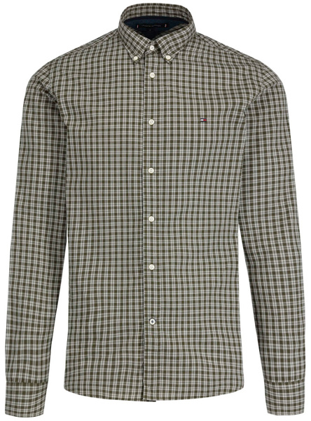 Oliwkowa W Kratę Koszula Tommy Hilfiger MW0MW12159 S Męska