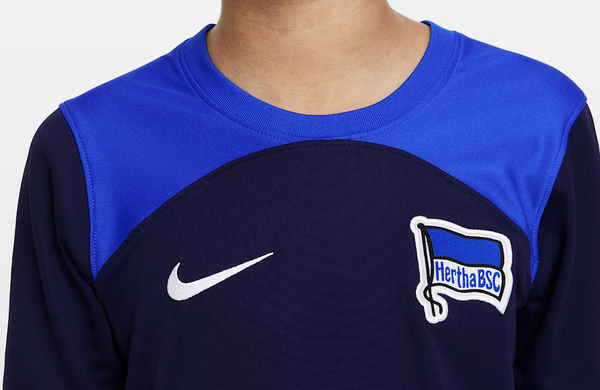 Niebieska Koszulka Nike DM2182-498 L Hertha Junior Chłopięca