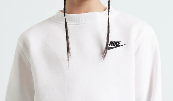 Biała Bluza Damska Nike Club Fleece DQ5473-100 M Klasyczna