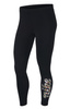 Nike Legginsy Damskie - Czarne - Kwiatowe Logo - Rozmiar S - Wysoki Stan - Tight Fit - CU5342-010