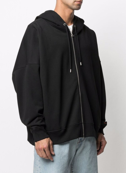 Calvin Klein Bluza Z Kapturem - Rozpinana - Czarna - Rozmiar L - Hoodie Unisex - K10K108251BEH