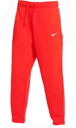 Damskie Spodnie Nike Czerwone Fleece 7/8 M - DD5636-673