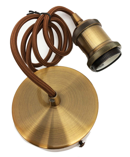 Lampa Wisząca Girard Sudron Antyczna Brązowy Kabel