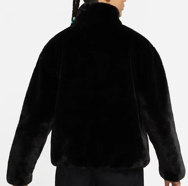 Czarna Kurtka Damska Nike Essentials Futrzana Oversize DO3791-010 L