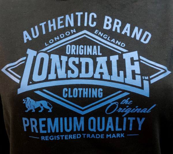 Bluza Młodzieżowa Lonsdale Czarna z Kapturem 164 cm