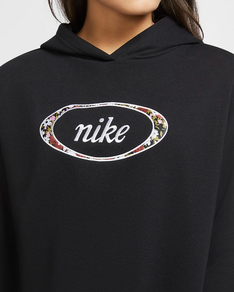 Czarna Bluza Damska Nike CV1870010 XL Floral Logo