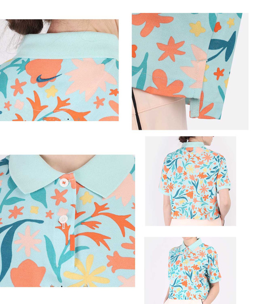 Multikolor Męska Koszulka Polo Nike GLF SU PRT 2.0 DD0486382 S