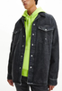 Czarna Kurtka Męska Jeansowa Calvin Klein Oversize J30J319044 S