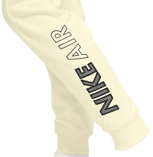 Nike Spodnie Dresowe Damskie - Żółte - Rozmiar L - Air Fleece - CZ8626-113