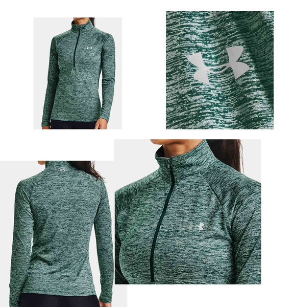 Ciemnozielona Koszulka Damska Under Armour SM 1320128386 HeatGear