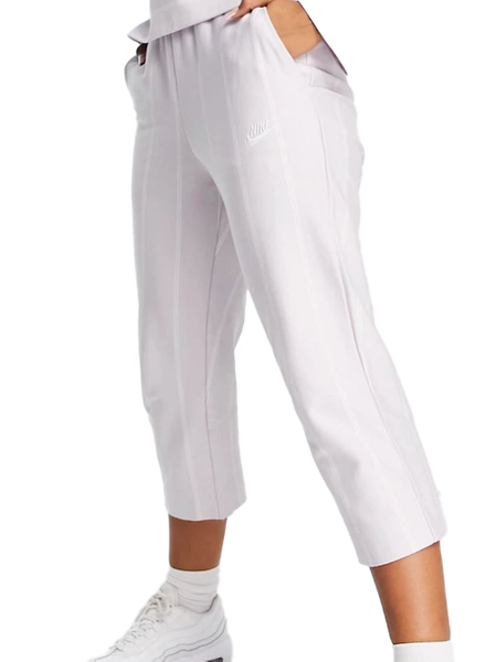 Beżowe spodnie Nike NSW DD5184-511 S 7/8 w Paski Swoosh