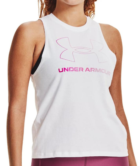 Biały Top Damski Under Armour Sportstyle 1356297-100 SM