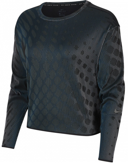 Nike Bluzka Damska Czarna - Do Biegania - Rozmiar S - Z Długim Rękawem - Holoknit - CU6168-010