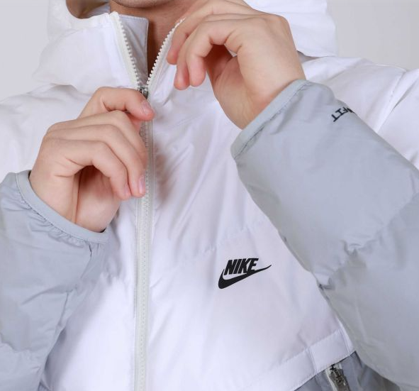 Kurtka Męska Nike Windrunner DD6795100 L Biało-Szara Storm-FIT