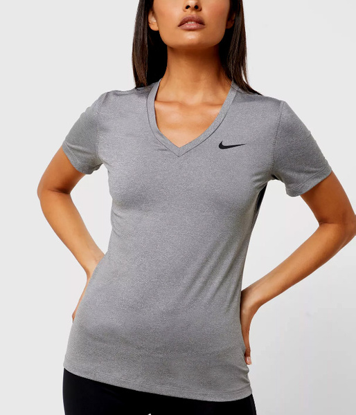 Szara damska koszulka Nike Training Dri-FIT 889557-091 S