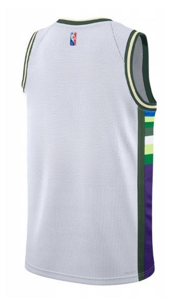 Biała Koszulka NBA Bucks City Edition S Personalizowana