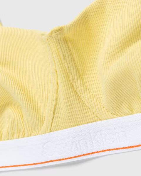 Biustonosz Calvin Klein - Żółty - Rozmiar L - Unlined Balconette - 0040173WBE FE5