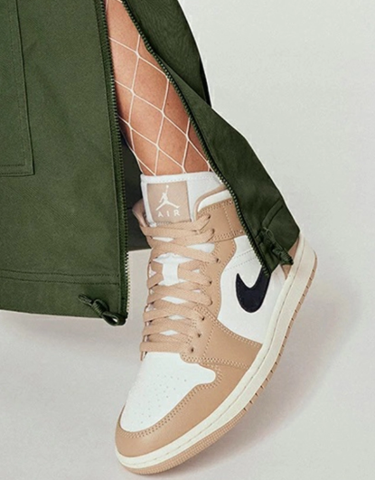 Beżowe Buty Nike Air Jordan 1 Mid Desert BQ6472-103 42,5 Damskie