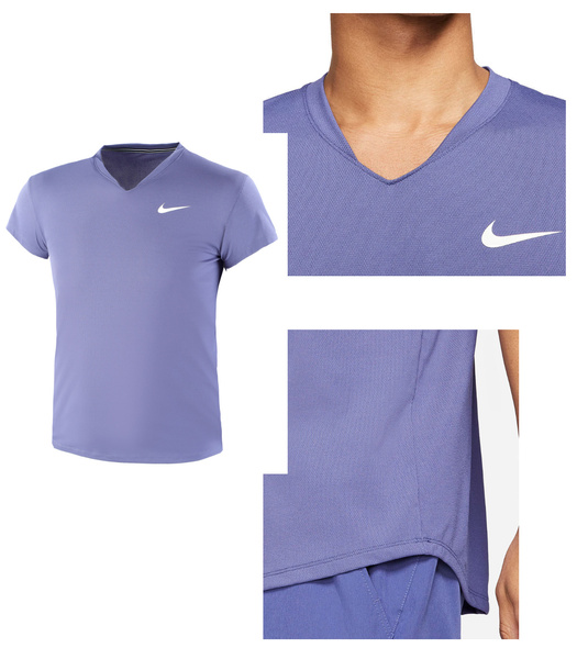 Nike - Koszulka Tenisowa - Fioletowa - Rozmiar M - T-shirt Męski - Court Breathe Slam - CV2814-510