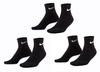 Czarny Zestaw Skarpetek Nike SX7677-010 L 3 Pary Unisex