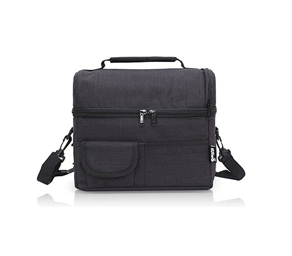 Czarna Torba Termiczna na Lunch Putwo