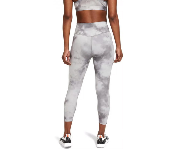 Szare Legginsy Damskie Nike 1X DH3130-084 Dri-FIT One Icon Clash