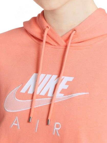 Nike Damska Bluza DN4966693 1X Pomarańczowa Air Z Kapturem