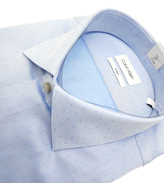 Niebieska Koszula Męska Calvin Klein Fitted K10K104766 42