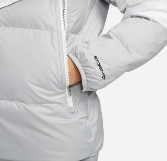 Kurtka Męska Nike Windrunner DD6795100 L Biało-Szara Storm-FIT