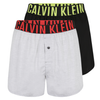 Bokserki Męskie Calvin Klein 2-Pak 000NB2637A-WIA Biało-Czarne S