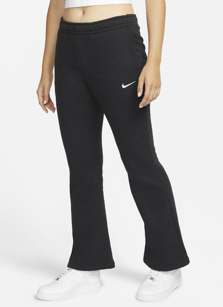 Nike Spodnie Dresowe Damskie - Joggery - Rozszerzone Nogawki - Czarne - Rozmiar XS - NSW Fleece Flared - DV2829-010