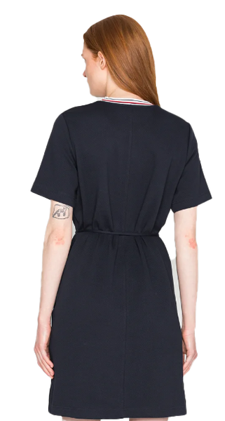Tommy Hilfiger Sukienka - Granatowa - Pasek w Talii - Rozmiar 36 - WW0WW34207