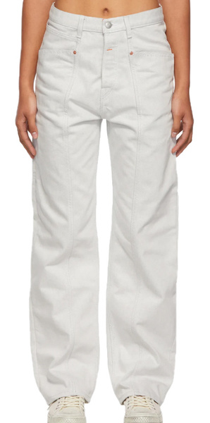 Calvin Klein Spodnie Damskie - Szare - Rozmiar 28 - Carpenter  Jean - K20K203725YAS