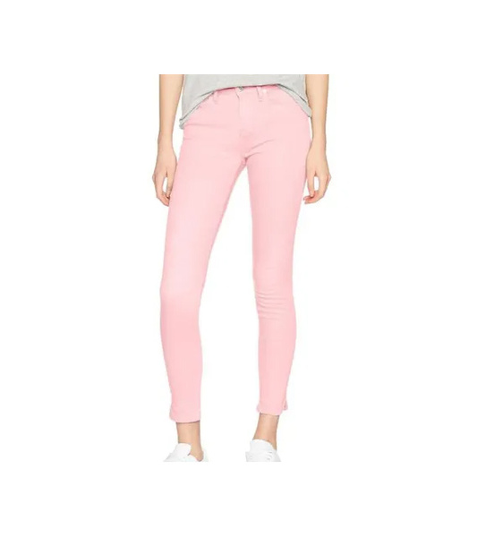 Tommy Hilfiger Spodnie Damskie - Jegginsy - Różowe - Rozmiar 30 - Nogawki 7/8 - Como Fit Skinny