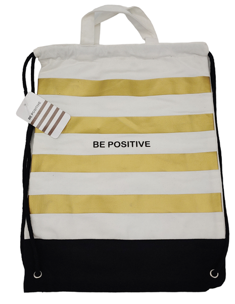 Workoplecak Beniamin Be Positive Paski 43x32 cm Kremowy