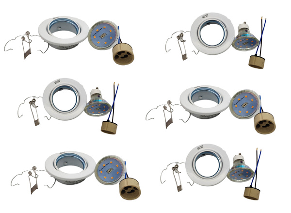 Zestaw 6 Reflektorów LED BKLicht GU10 3W 260lm 3000K