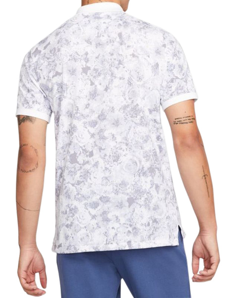 Biała Koszulka Polo Męska Nike DA4364100 XS Slim Fit z Wzorem