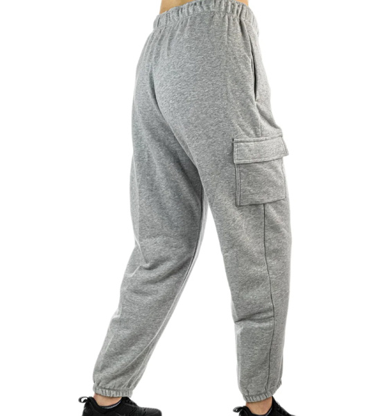 Nike Spodnie Dresowe Damskie - Szare - Kieszenie Dodatkowe na Nogawkach - Rozmiar M - Sportswear Essentials Loose Fit - DD8713-063