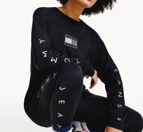 Damska Bluza Tommy Hilfiger Długi Rękaw DW0DW12115BDS r.S