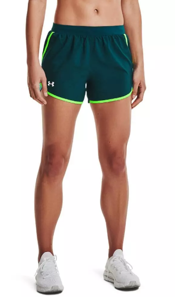 Zielone Damskie Spodenki Under Armour Fly-By 1350196463 SM