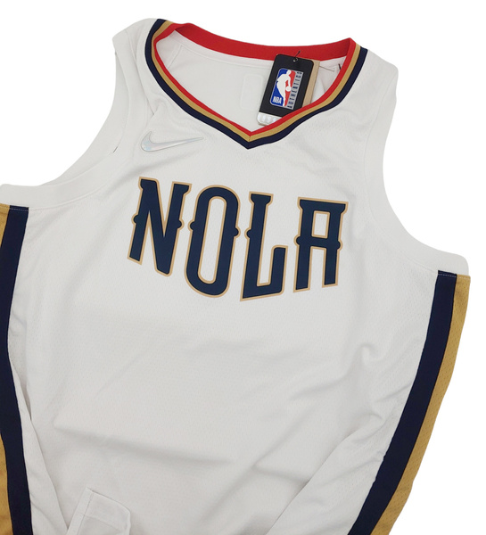 Biała Koszulka NBA Pelicans City Edition L Personalizowana - DB4072100