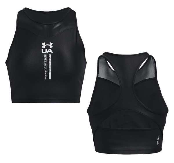 Czarny Top Damski Under Armour Iso-Chill Crop 1361151001 SM