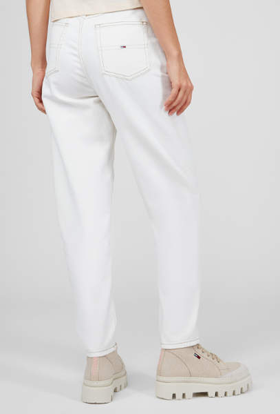 Spodnie Damskie Tommy Jeans Mom Jean Białe Ecru 26/30 DW0DW10305