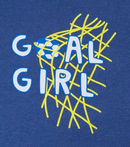 Niebieski T-shirt Damski Nike Goal Girl DH7482-410 L