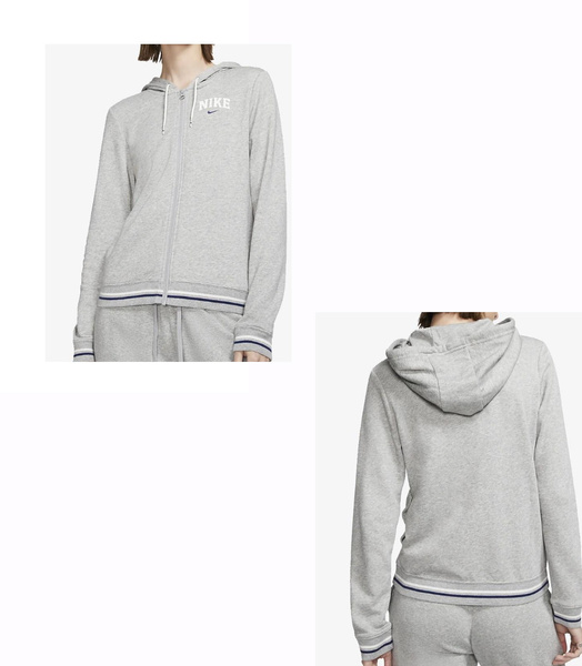 Szara Damska Bluza Nike Varsty Rozpinana L