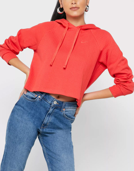 Czerwona Bluza Damska Nike CJ2663-631 XXL Krótka Oversize