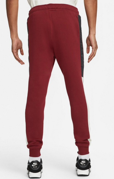 Bordowe Spodnie Nike DO7232-677 L Męskie Hybrid Fleece