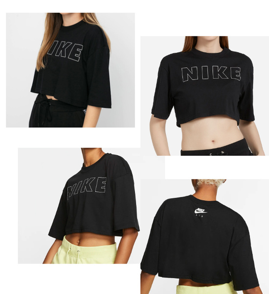 Koszulka Nike Air Krótka Cropped T-shirt CJ3059-010 L