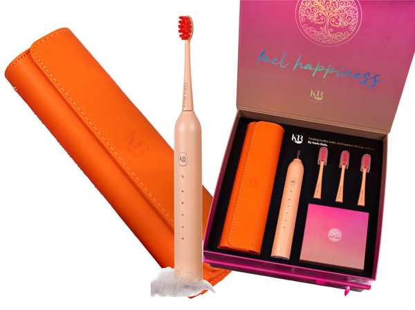 Szczoteczka Soniczna Futerał Końcówki Prezent USB Pomarańczowa Karlo Bella